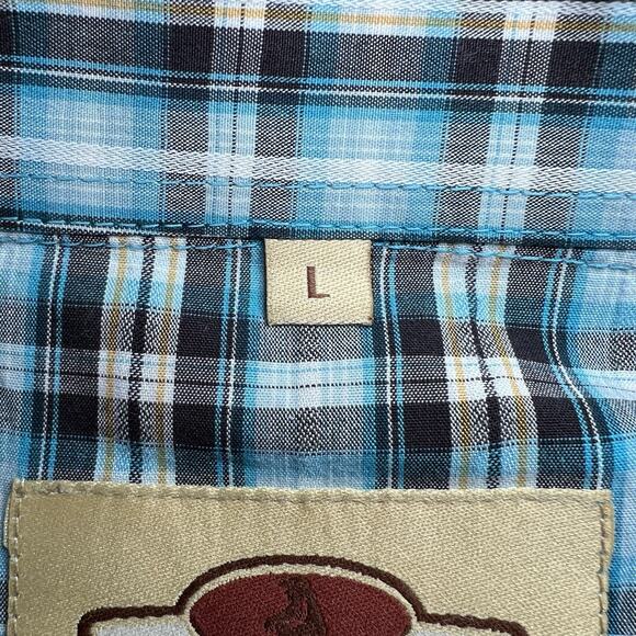 Larry Mahan Long Sleeve Pearl Snap Men’s Shirt Size Large Plaid Multicolor - Picture 5 of 7